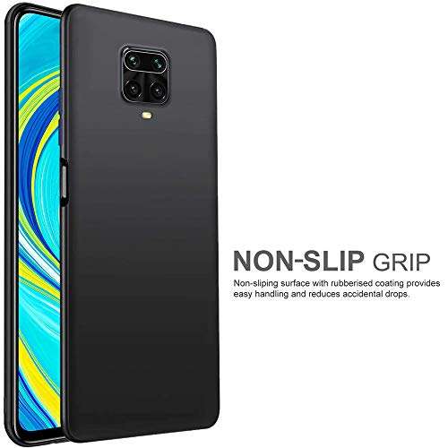 TheGiftKart Imported Matte Soft Back Cover Case for Redmi Note 10 Lite/Note 9 Pro/Pro Max/Poco M2 Pro | Protective Rubberised Case (Black) 5