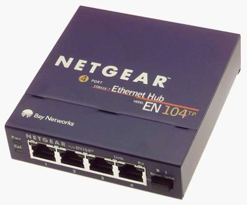 Netgear (EN104TPNA) HUB 4-PORT 10MBPS SLIMLINE 1
