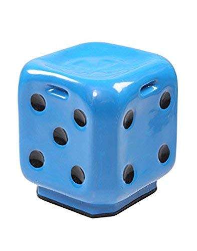 STAR NEW® Dice Stool Fiber Material for Living Room Dice Sitting Stool with Anti Skid Rubber for/Home/Outdoor- (Blue B.) 1