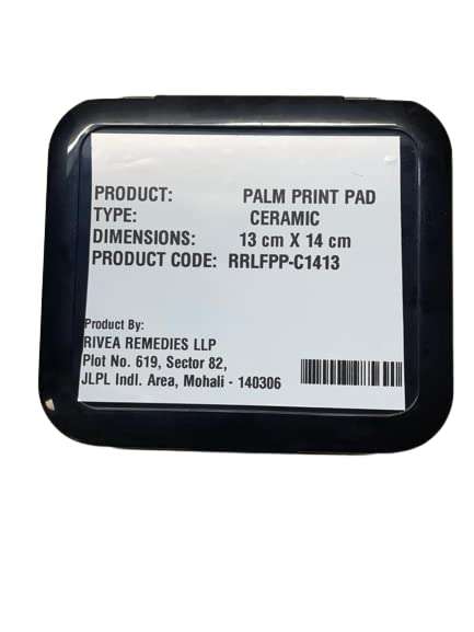 Rivea Remedies Palm Print/Finger Print Pad Black Ink Inkless Pad Large (Ceramic Plate Low Ink technology) 3
