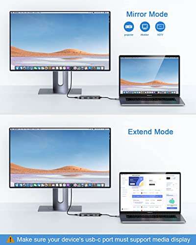 QGeeM USB C Hub 5 in 1 Multi-Port Digital AV Adapter 4K HDMI, 100W Power Delivery, 3 USB-A Data Ports, USB C Dongle Compatible for MacBook Pro Air Ipad HP Dell Lenovo iMac iPhone 15 Pro/Pro etc. 4