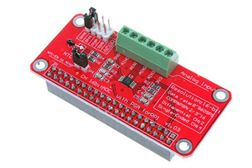 NOYITO 4-Channel 16-Bit ADC with PGA for RPI Raspberry PI 16 Bits I2C ADS1115 Module ADC 4 Channel for Raspberry Pi 3 2 Model B B+ 1