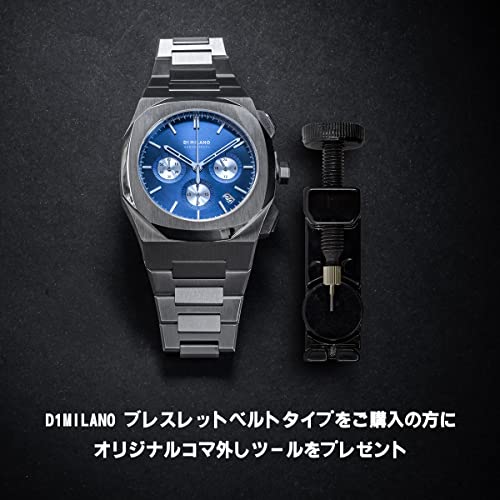 D1 Milano Stainless Steel Analog Black Dial Men Watch-Atbj10, Silver Band 3