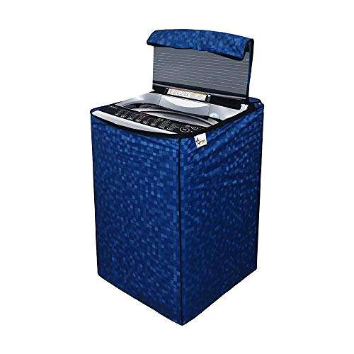 Star Weaves Washing Machine Cover for Fully Automatic Top Load LG T72CMG22P 6.2Kg Model - Waterproof & Dustproof Cover, Dark Blue Color 1