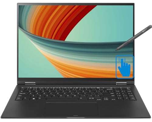 LG gram 2-in-1 Laptop 16.0" Touchscreen IPS WQXGA (12-Core Intel i7-1360P, 32GB LPDDR5, 1TB SSD, Active Pen, Backlit KYB, 2 Thunderbolt 4, WiFi 6E, Win 11 Home) w/DKZ Hub USB Port Expander 2