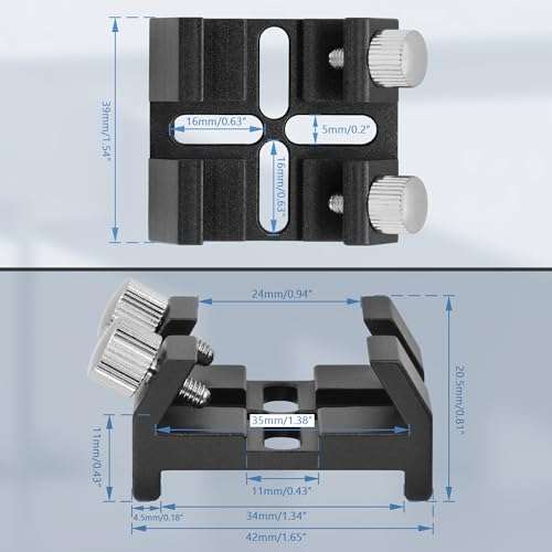 Alstar Universal Dovetail Base for Finder Scope - Ideal for Installation of Finder Scope, Green Laser Pointer Bracket 4