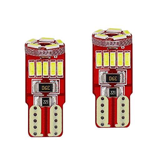 Allextreme EXT15CW Universal T10 LED Parking Light 5630 CMD Super Bright Interior Pilot License Plate Dome Indicator Lamp Bulb for Car Bike and Motorcycle (3W, White, 2 PCS) 1