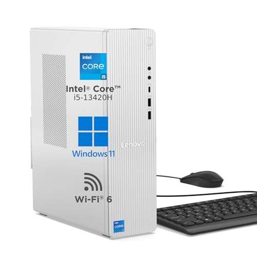 Lenovo IdeaCentre Tower 13th Gen Core i5-13420H (16GB RAM/512GB SSD/Windows 11/Microsoft 365 Basic + Office Home 2024/Wifi 6/Bluetooth 5.2/USB Calliope Keyboard & Mouse,Black/Grey), 90XW006GIN 1
