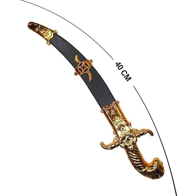 CLASSIC EXPORT Toy Sword with Cover, Black, Role Play Talwar for Kids Talwar Toy with Cover Theme Role Play Talwar Toy for Kids Black Pack of 1 3