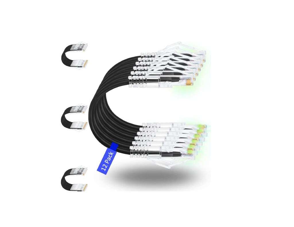 SETH ENTERPRISES ® 0.3 Meter (Pack of 12) CAT6 Patch Cord for Router || Smart TV || Networking 1