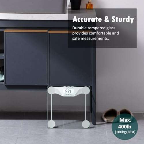 NUTRI FIT Digital Body Weight Bathroom Scale BMI, Accurate Weight Measurements Scale,Large Backlight Display and Step-On Technology,400 Pounds 3