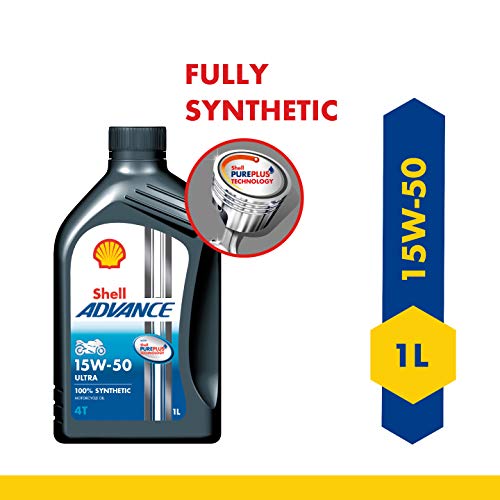 Shell Advance Ultra 4T 15W-50 API SN Fully Synthetic Motorbike Engine Oil (1 L) 2