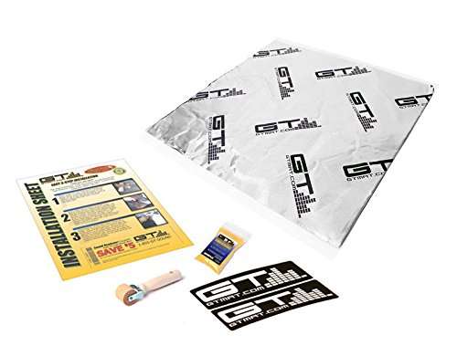 GTMat 10 sqft Logo Onyx (12" x 12" Sheets) 70mil Butyl Truck Audio Car Sound Deadener 2