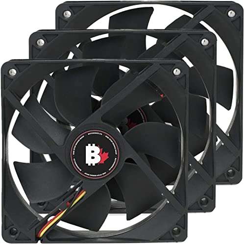 High Airflow PC Case Fan - 120mm 4-Pin 3000RPM Dual Ball Bearing Computer Fan with Thin Blades and PWM Control, Cooling for Desktop CPU (3 Pack) 1