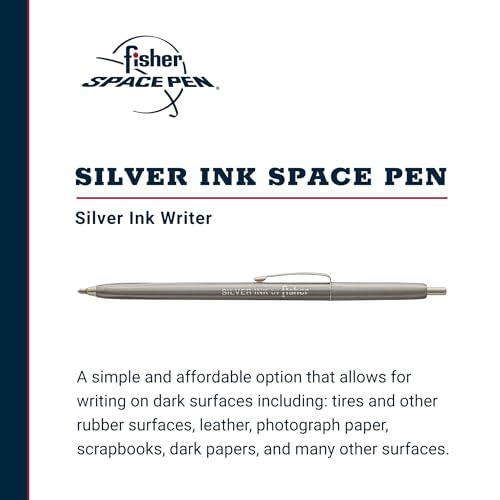 Fisher Space Pen Silver Ink Space Pen, Ballpoint, Bold Point, Silver Metallic Ink 2