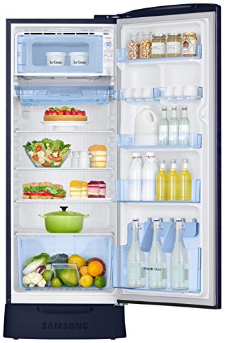 Samsung 230 L 3 Star Inverter Direct-Cool Single Door Refrigerator (RR24T285Y6U/NL, Base Stand with Drawer, Mystic Overlay Blue) 5