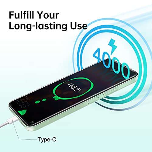 OUKITEL C21 Pro Unlocked Android 11 Smartphone with 6.39" HD+ Display, 4GB RAM, 64GB ROM, 21MP Camera, 4000mAh Battery, Dual SIM, Face ID - Green 4