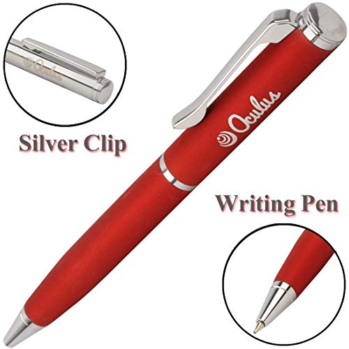 Oculus 5881 Red with Silver Combination Metal Ball Pen. Fitted with Germany made refill. 4