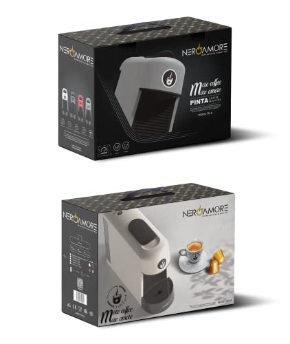 NERO AMORE Espresso Machine for Nespresso Compatible Capsule Single Serve Coffee Maker Programmable Buttons for Espresso and Lungo, Premium 20 Bar High Pressure Pump 5