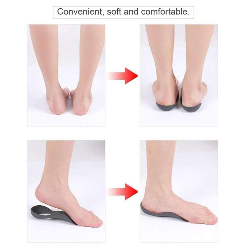 KLIVE Flat Foot Arch Support Shoes Insoles for Men & Women Medical Arch Support for Flat Feet Correction Orthopaedic Heel Pad Insoles, Legs Correction Pad (1 Pair) 5