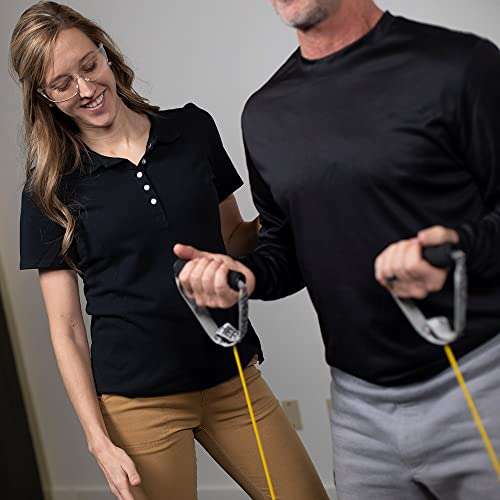 THERABAND Resistance Tubing with Soft Handles, Silver, Super Heavy Level, 50" Latex Stretch Resistance Bands for Exercise, Professional Workout Bands for Upper & Lower Body, Color-Coded Levels 4