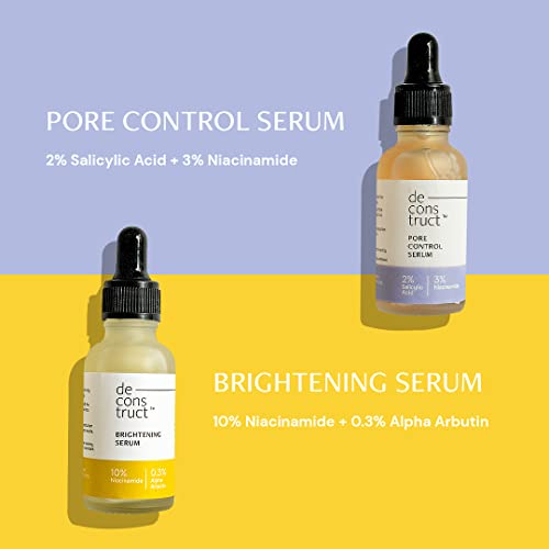 Deconstruct Oil Control Combo | 10% Niacinamide & 0.3% Alpha Arbutin and 2% Salicylic Acid & 3% Niacinamide | For All Skin Types | 30ml each | Pack of 2 2