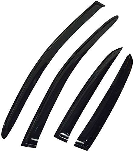 Oshotto Car Rain Wind Door Visor Side Window Deflector Compatible with Hyundai Verna FLUIDIC (Set of 4), Black 3