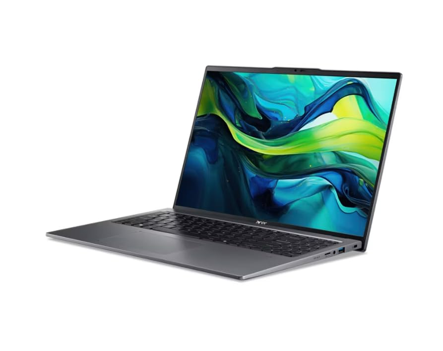 acer Swift Go Laptop, 2024, 16" 1920 x 1200 Touch, Intel-16 Core Ultra 9 185H, 32GB LPDDR5, 1TB SSD, Windows 10 Pro, Backlit KB, Wi-Fi 6E, Bluetooth 5.1, Thunderbolt 4, 1440P Camera, Steel Gray 3