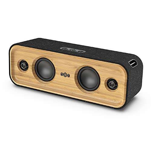 House of Marley Get Together 2: Portable Speaker with Wireless Bluetooth Connectivity, 20 Hours of Playtime and Sustainable Materials, IP65 Dust and Water Resistance, Signature Black 1
