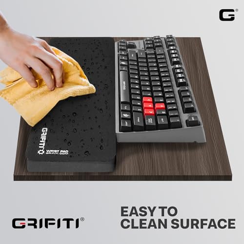 GRIFITI Fat Wrist Pad 24" x 4" x 0.75" Inch Computer or Mechanical Keyboard & Mousepad Wrists Rest Keyboards Mouse, Trackball or Trackpad Ergonomic Mousepad Support Large Hand Rests Typing Pads 5