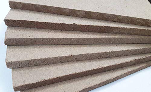 Tia MDF Thick Strong 10 mm Board Sheets (Brown; 6x4 inches) - Pack of 8 2