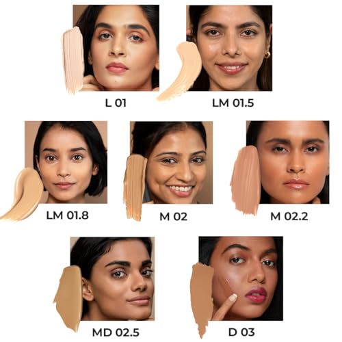 RUBY's ORGANICS Liquid Foundation For Face Makeup,Waterproof,Full Coverage Blendable,Long Lasting,Matte Finish And Poreless,Normal To Oily Skin,Vegan,Paraben And Silicon-Free,Shade Lm 01.8,30Ml 4