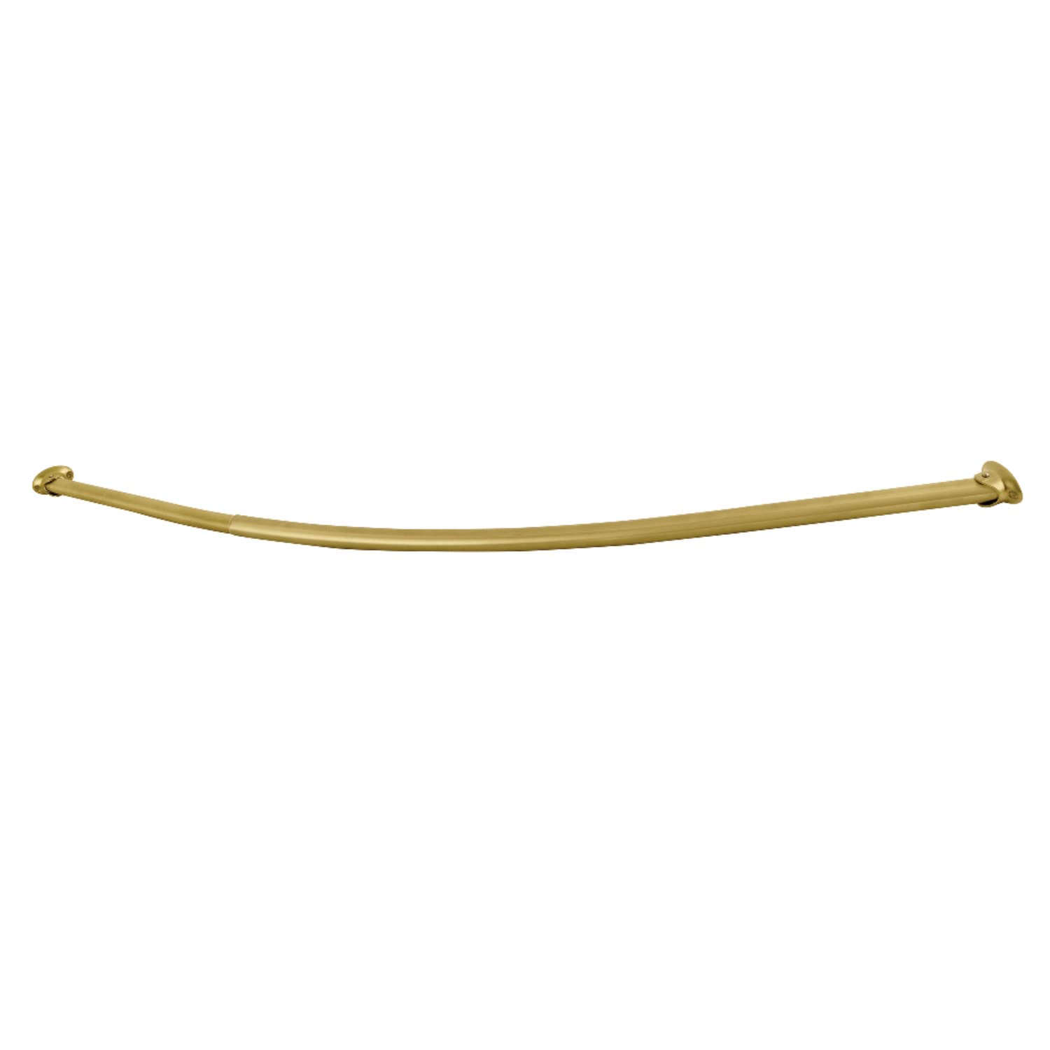 Kingston Brass CC3177 Edenscape 47"-60" Stainless Steel Adjustable Curved Shower Curtain Rod, Brushed Brass