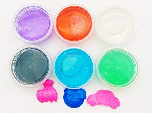 Sillyme Crystal Clay Soft Slime Transparent Magic Mud for Kids (pack of 6pcs) 2