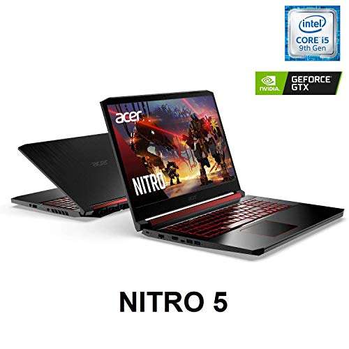 Acer Nitro 5 15.6 Inch FHD Full HD IPS Display Gaming Laptop with Sleeve, Intel Core i5-9300H, 8GB RAM, 256GB PCIe SSD Boot + 1TB HDD, NVIDIA GTX 1650, Backlit Keyboard, HDMI, Windows 10 2