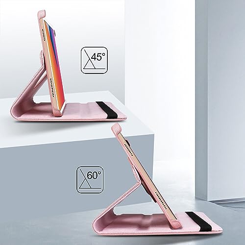 TGK Rotating Cover for iPad 8th Gen 10.2 inch (2020) Rose Gold 360 Degree Leather Stand Case 5