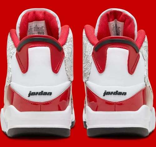 Nike Men's Low-Top Sneakers, White Black Neutral Grey True Red, 10.5 4