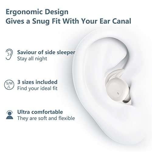 Bluetooth Sleep Earbuds, Noise Blocking Small Buds for Sleeping, Wireless Sleep Headphone Comfortable Fit, Invisible in-Ear Designed for Side Sleepers, Insomnia, Snoring, Work, Leisure 4
