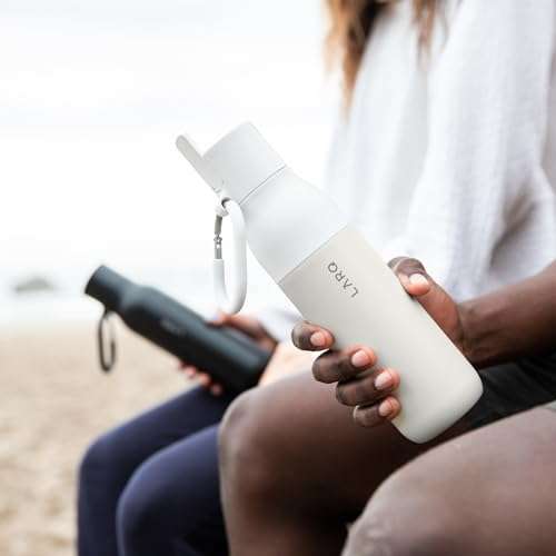 LARQ Bottle Filtered - Insulated Stainless Steel Water Bottle BPA Free with Nano Zero Technology and Long-Lasting Filters, Granite White, 25oz 6