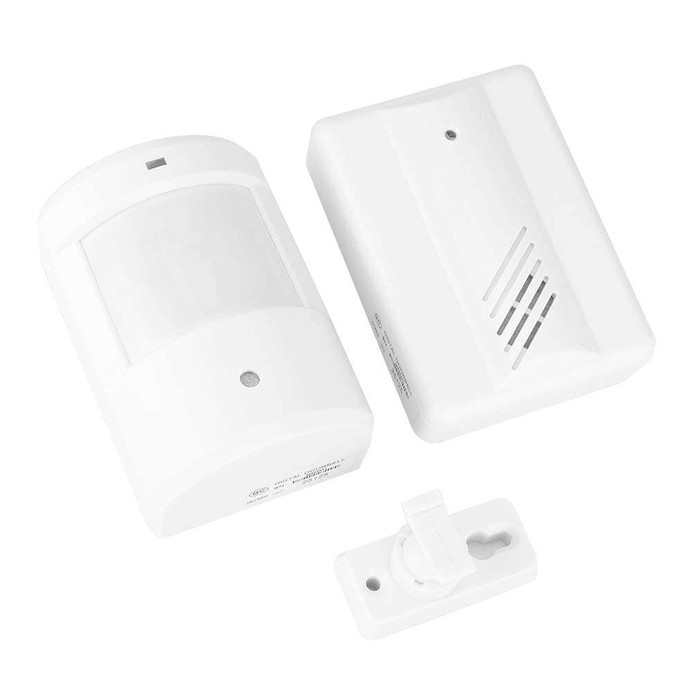 cordless Doorbell Alarm with IR Infrared Sensor Detector, Welcome Alert Device for Home Security, 100m Working Range, ABS Material, Battery Operated 1