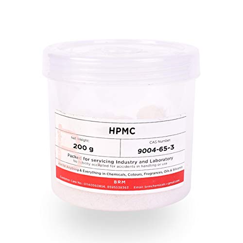 BRM Chemicals HPMC Hydroxypropyl Methylcellulose - 200 Grams Thickener For Tablets For Pharma Industry 1