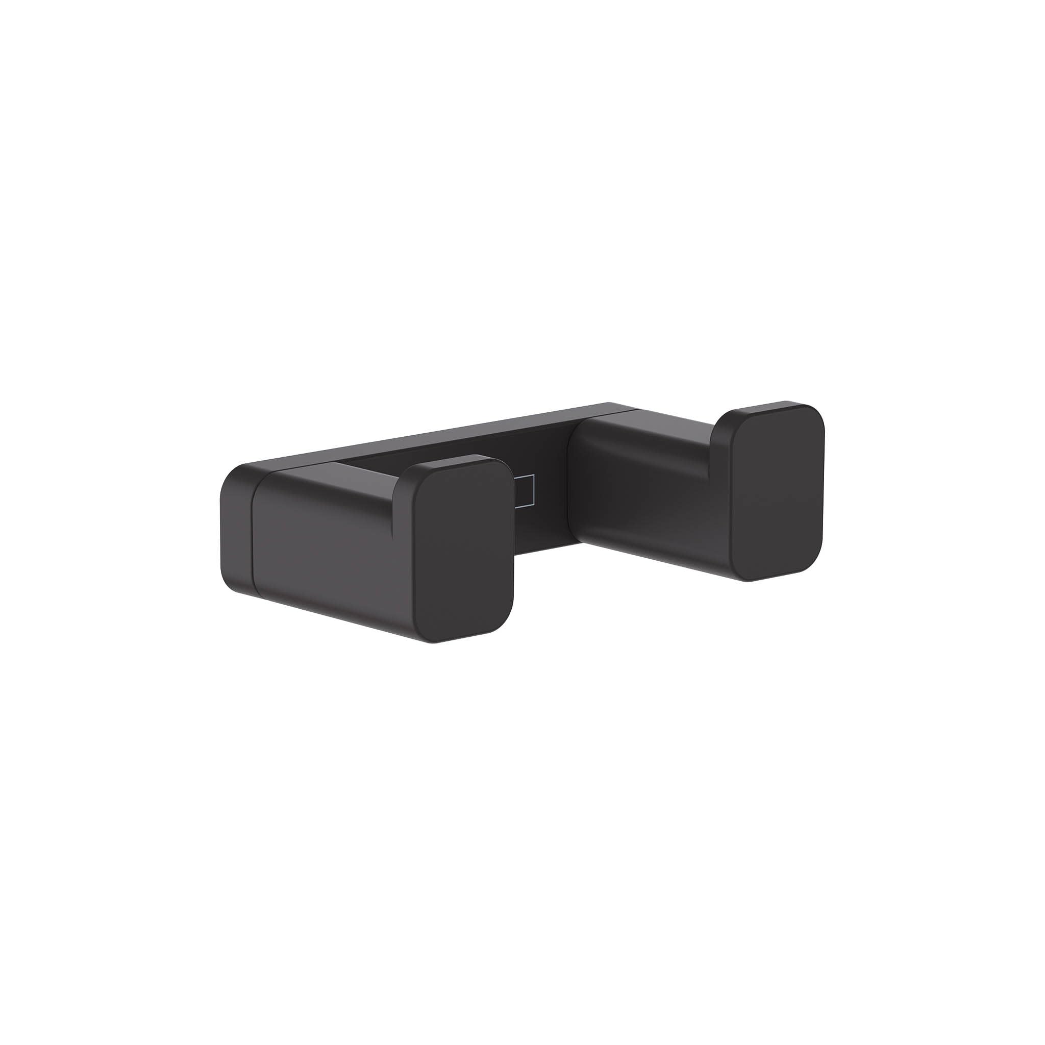 hansgrohe AddStoris Double Hook in Matte Black 1-inch Accessories in Matte Black, 41755670