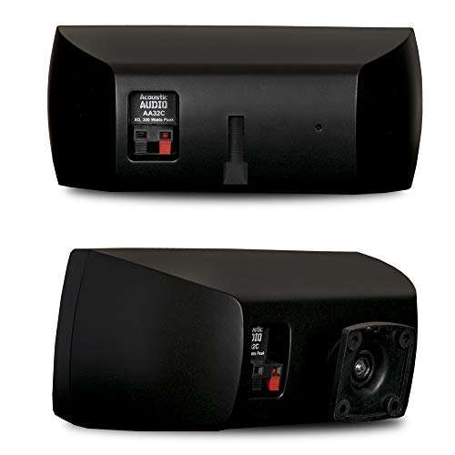 Acoustic Audio AA32CB Mountable Indoor Speakers 2100 Watts Black Bookshelf 7 Speaker Set AA32CB-7S 4