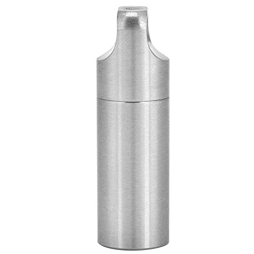 Waterproof Pill Box, Airtight Pill Case Keychain Pill Holder Pill Fob Capsule Keychain, EDC Accessory Bottle Match Case Battery Holder, Outdoor Survival Storage Stainless Steel Container Dry Box(S) 6