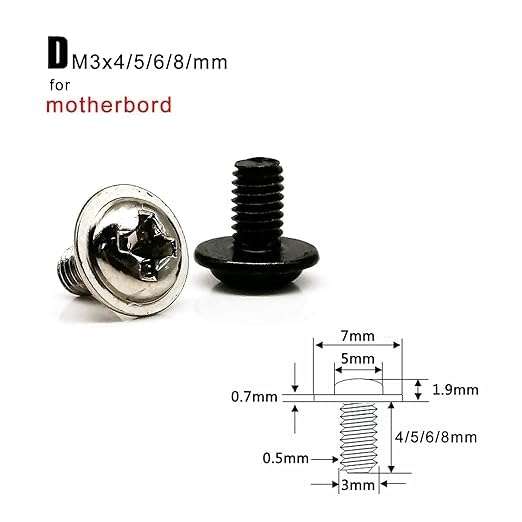 CHIST PC Computer & DESKTOP Screws Standoffs Set Kit, for Hard Drive Computer Case Motherboard Fan Power Graphics 5