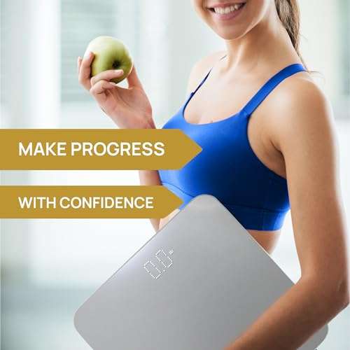 INEVIFIT Bathroom Scale, Highly Accurate Digital Bathroom Body Scale, Measures Weight up to 400 lbs. Includes Batteries 3