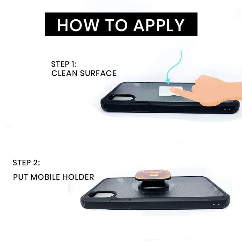 Dwellamor Mobile Holder Grip & Stand for Phones, Tablets, Finger Selfie Holder Matte Finish Socket 360 Degree Rotating Expanding Square Mobile Socket Grips for Smartphones Red Marble [SHU32] 5