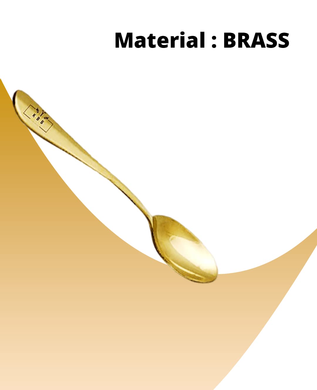 KBB Brass Spoon Premium Plain (Pack of 6) 4