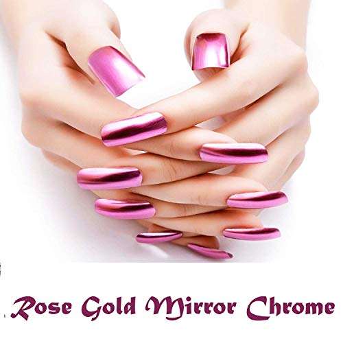 MI FASHION Glossy Chrome Nail Polish Silver Shine, Golden Bliss 12 Ml Each (Combo of 2) 2