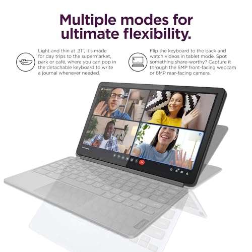 Lenovo Chromebook Duet 3 2-in-1 Laptop Tablet w/Detachable Keyboard (11" QHD IPS Touchscreen, 8-Core Qualcomm CPU, 8GB RAM, 128GB eMMC) Lenovo USI Pen, 8MP Webcam, Wi-Fi, Chrome OS, Grey 4